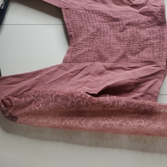 Wild Fable Women's Long Sleeve Lace Bustier Top Brown Small - Picture 8 of 9